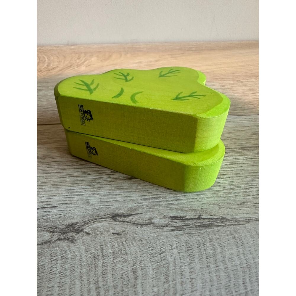 Holztiger Set of 2 Wooden Bushes Green - Picture 3 of 8